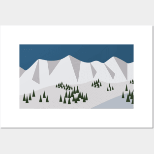 Winter in the mountains Posters and Art